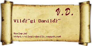 Világi Daniló névjegykártya